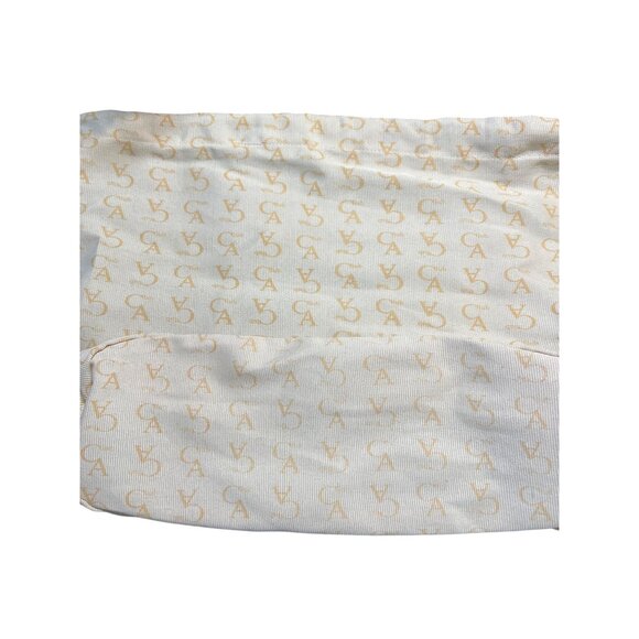 Club A Clear Tote Bag Yellow Faux Leather Dust Bag Footed 15.5" x 10" x 7" - Picture 6 of 7